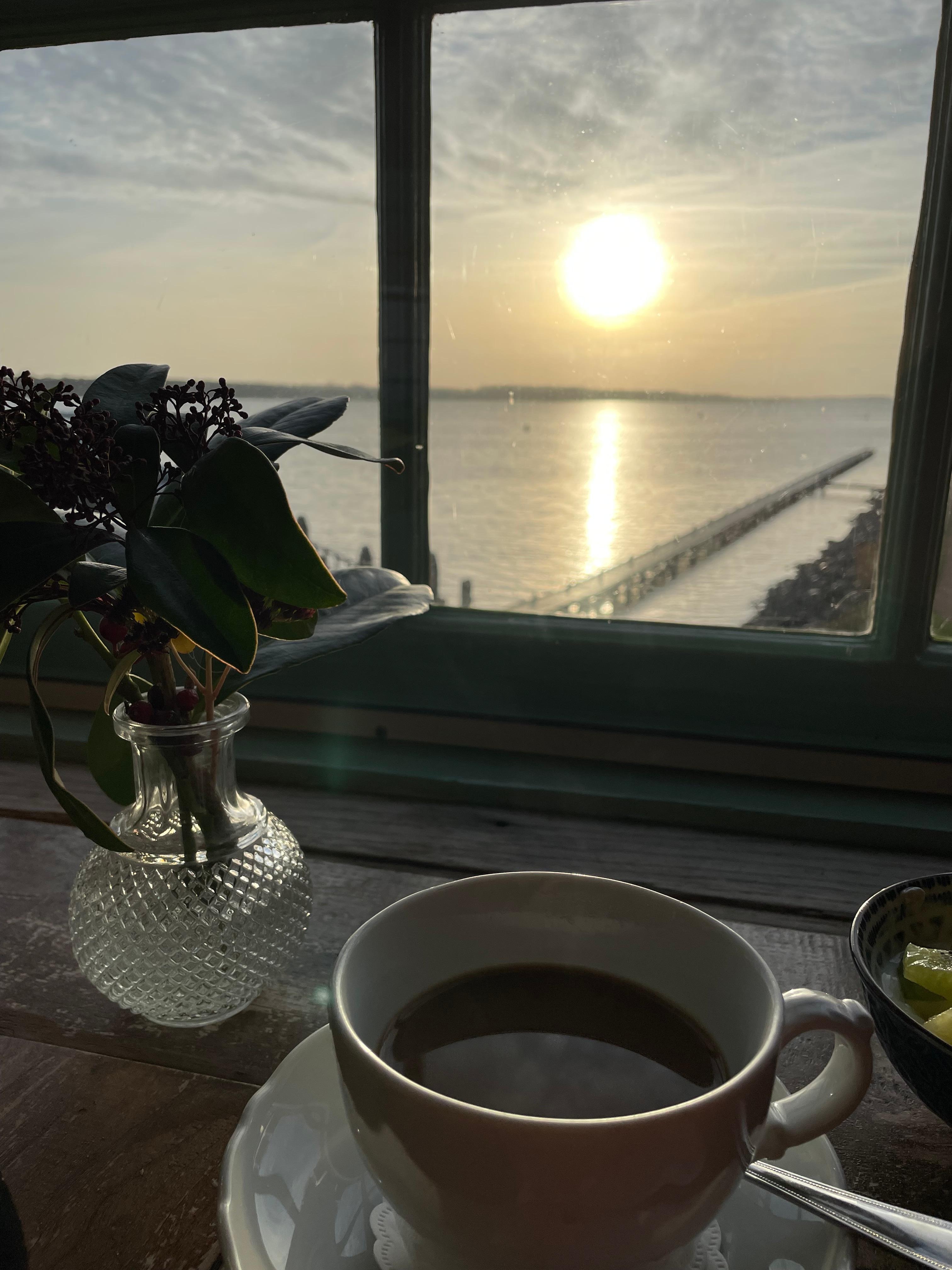 Genieten van het ontbijt.