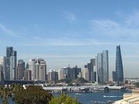 View from a room on the 13th floor