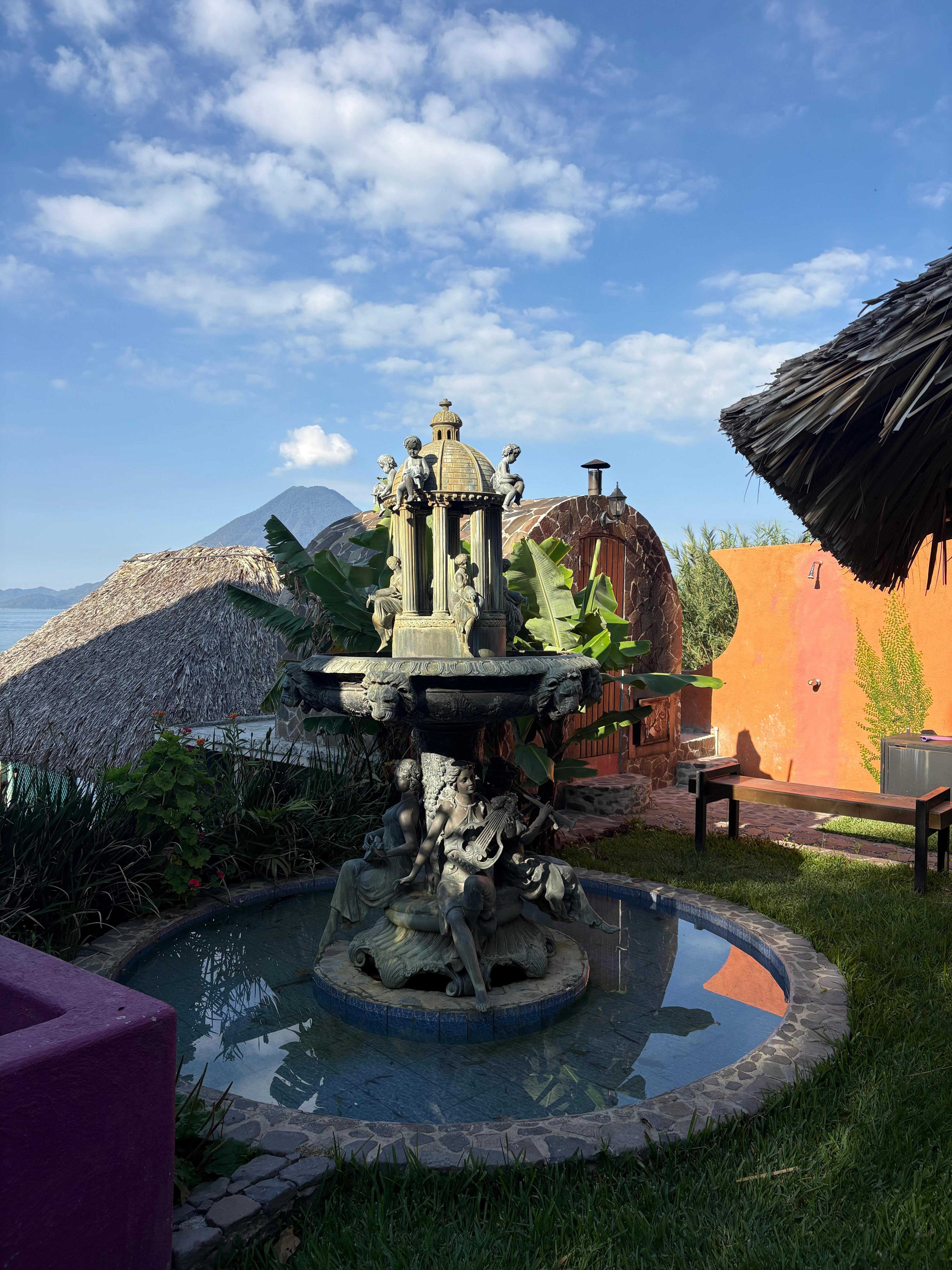 Fountain on property