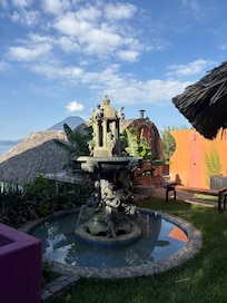 Fountain on property