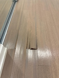 Damaged floorboards