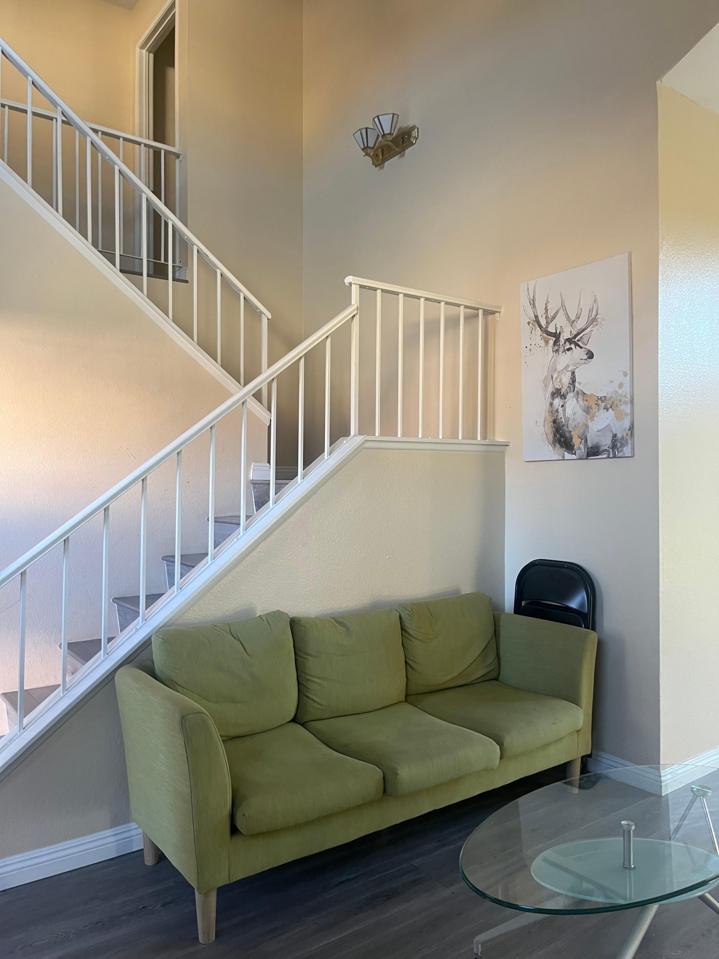 Cheaply and sparsely furnished. Old TV with poor sound