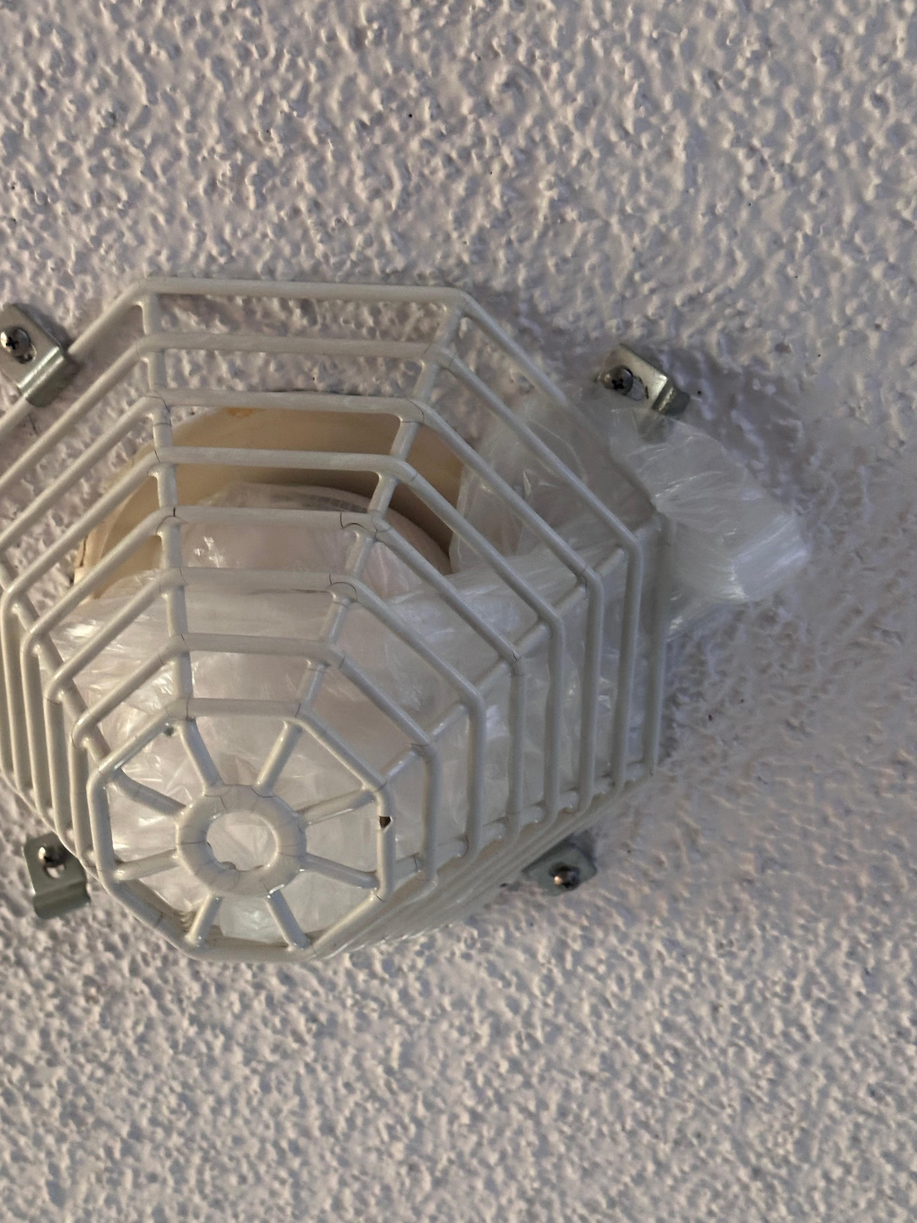 Smoke detector covered. 
