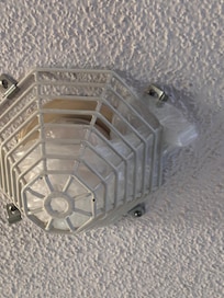 Smoke detector covered.