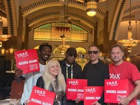 Here we are celebrating in their beautiful cafe!