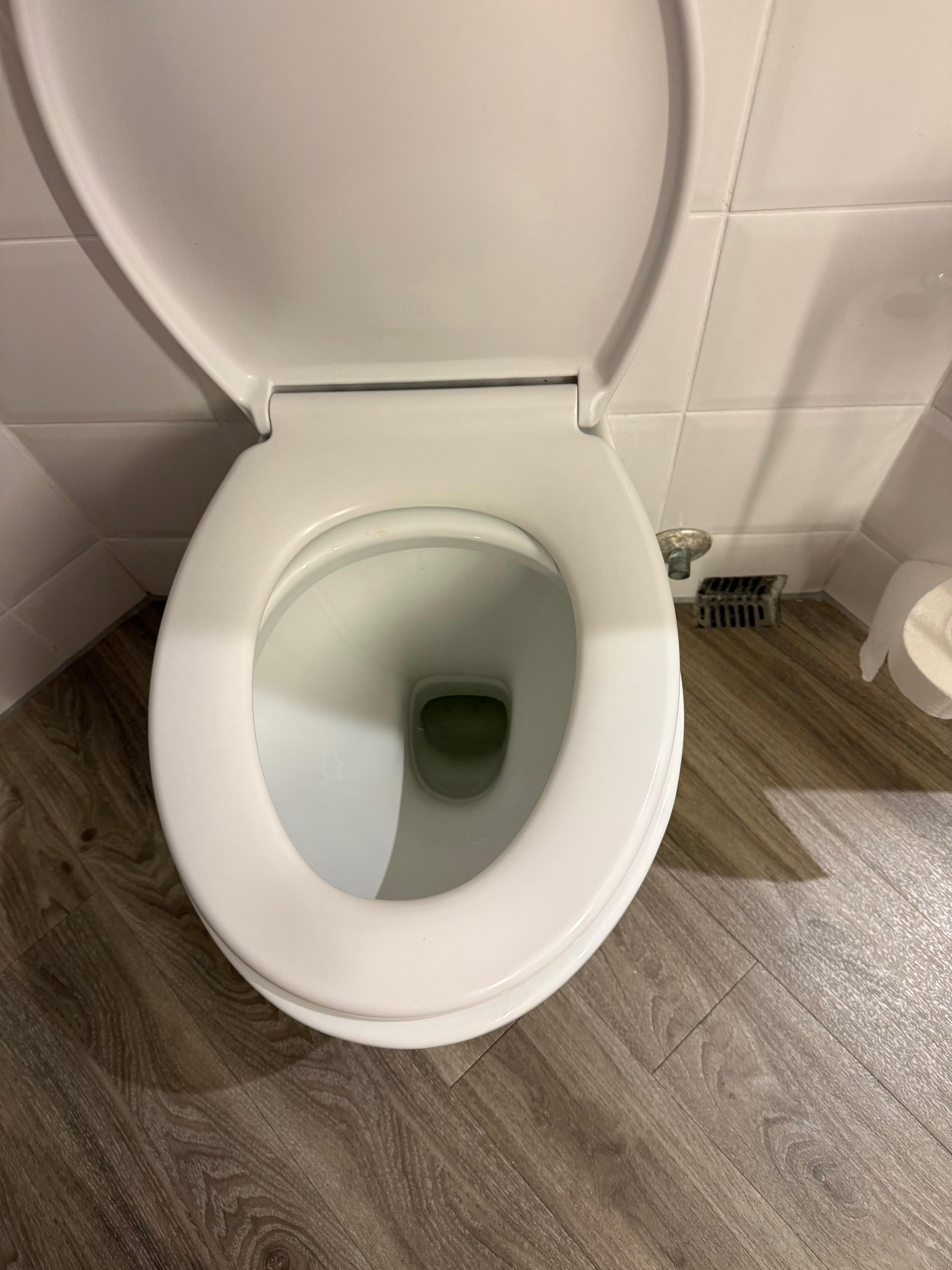 Toilet seat secured ..incorrectly 