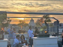 Rooftop bar sunset