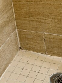 Dirty discolored grout