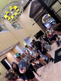 Waiting lines to check in