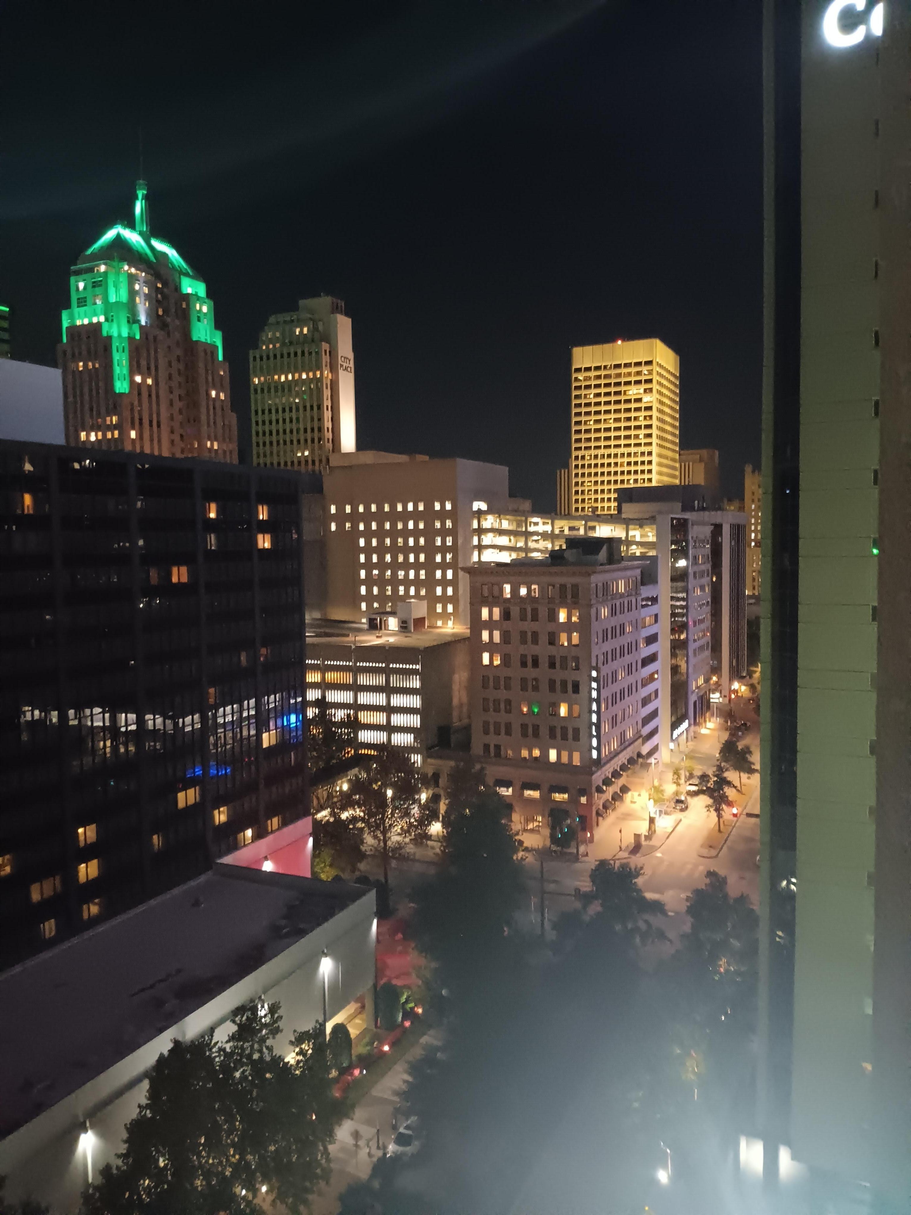 Night view from room