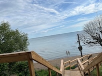 Lots of steps down to the beach