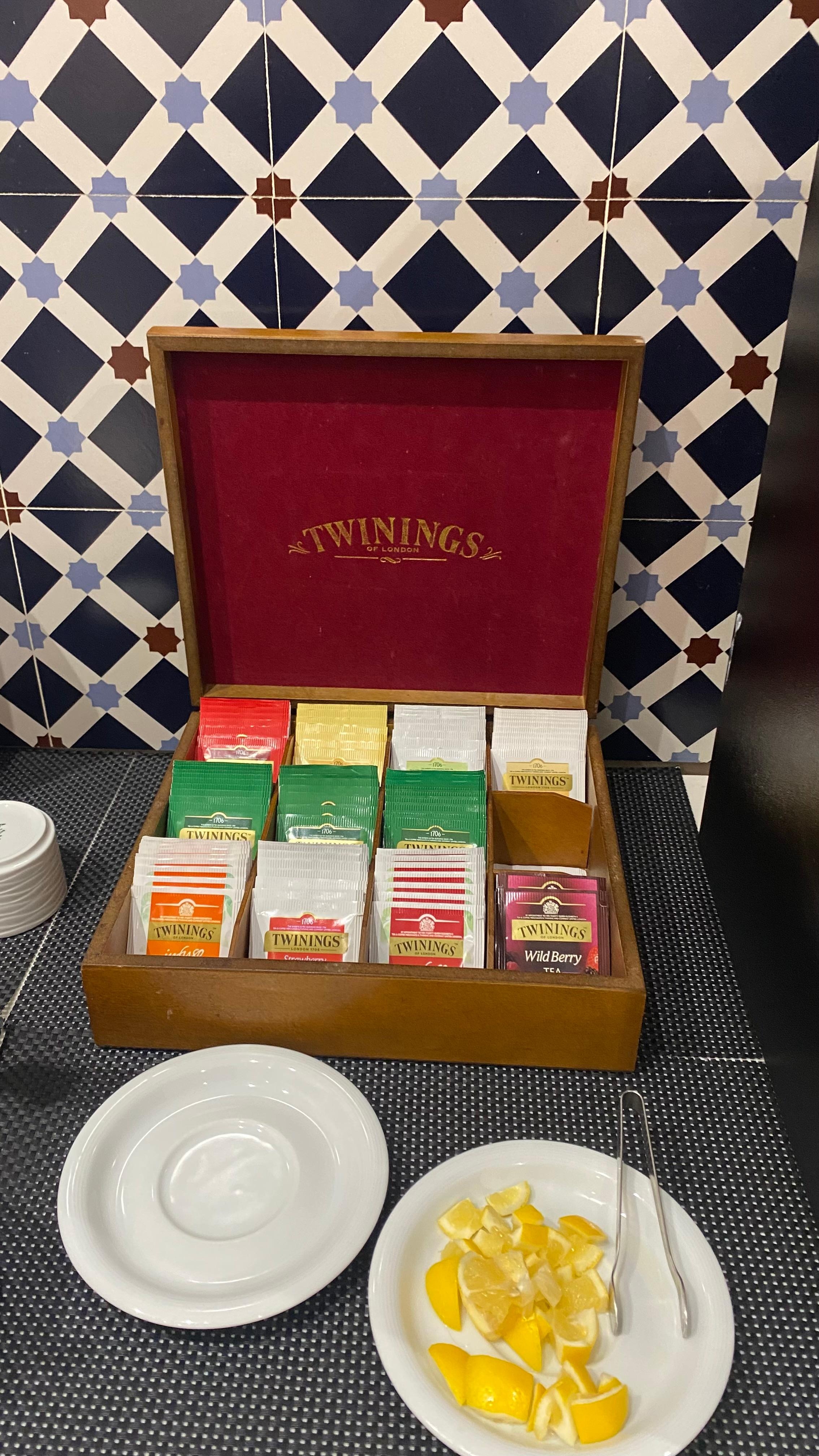 Breakfast tea selections were nice