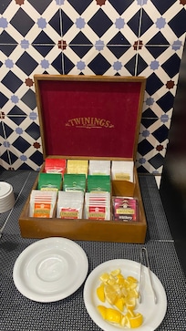 Breakfast tea selections were nice