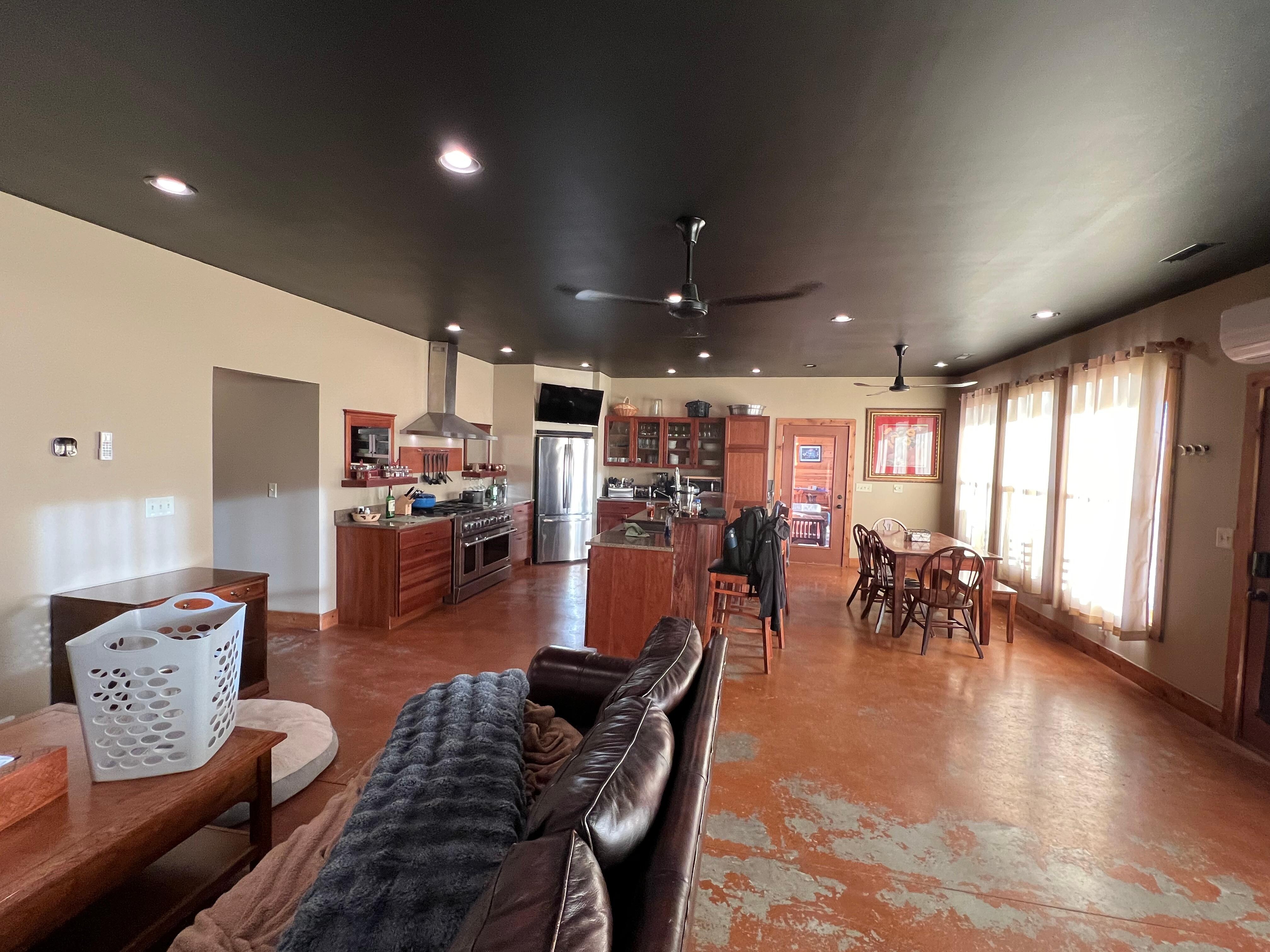 Living room and kitchen