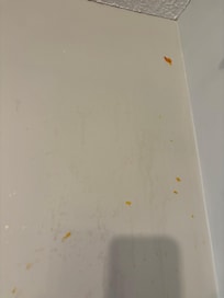 Food splatter on walls