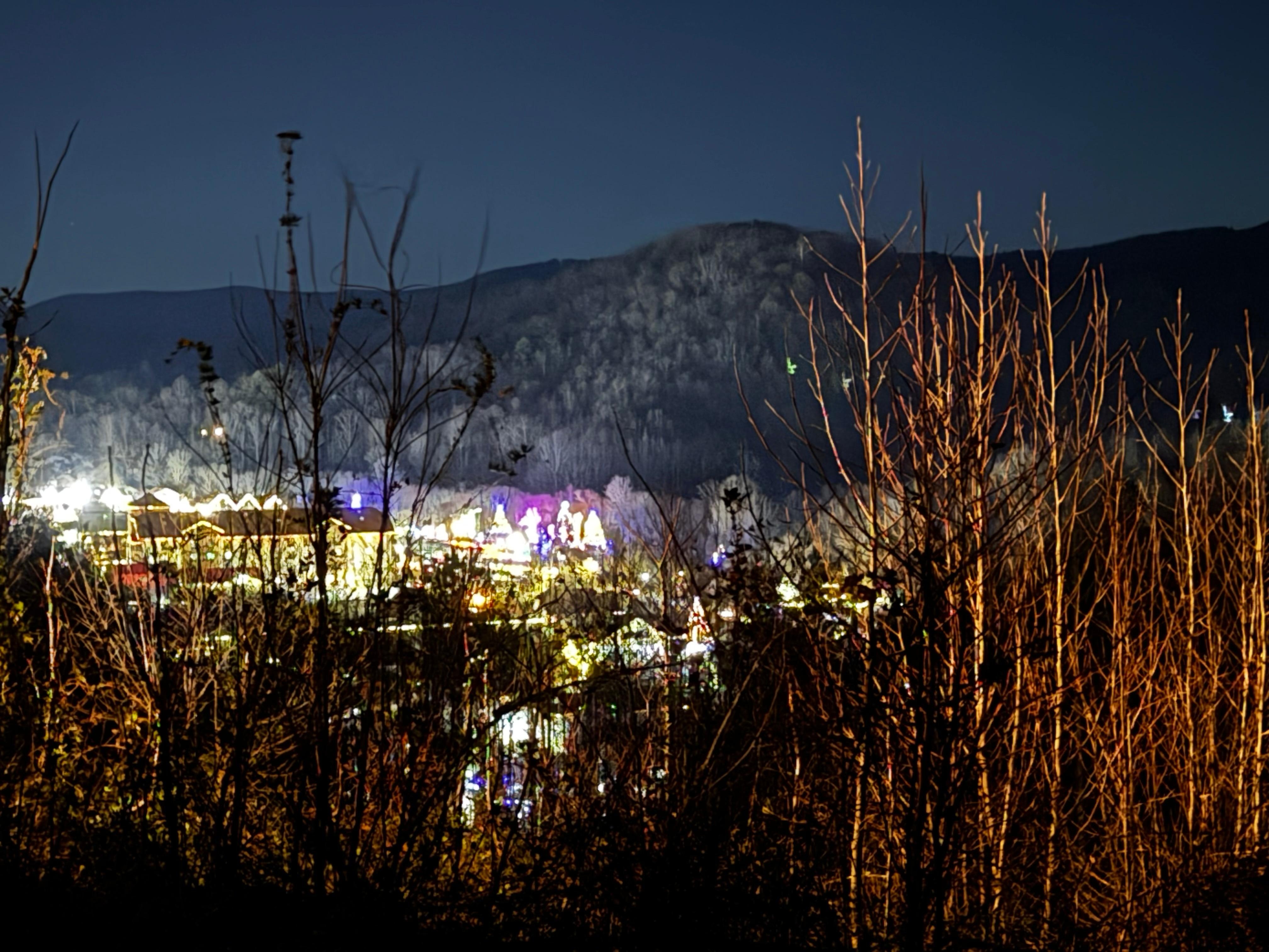 View f on cabin overlooking a very Christmas Helen.