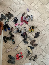 Shoes off at the door.