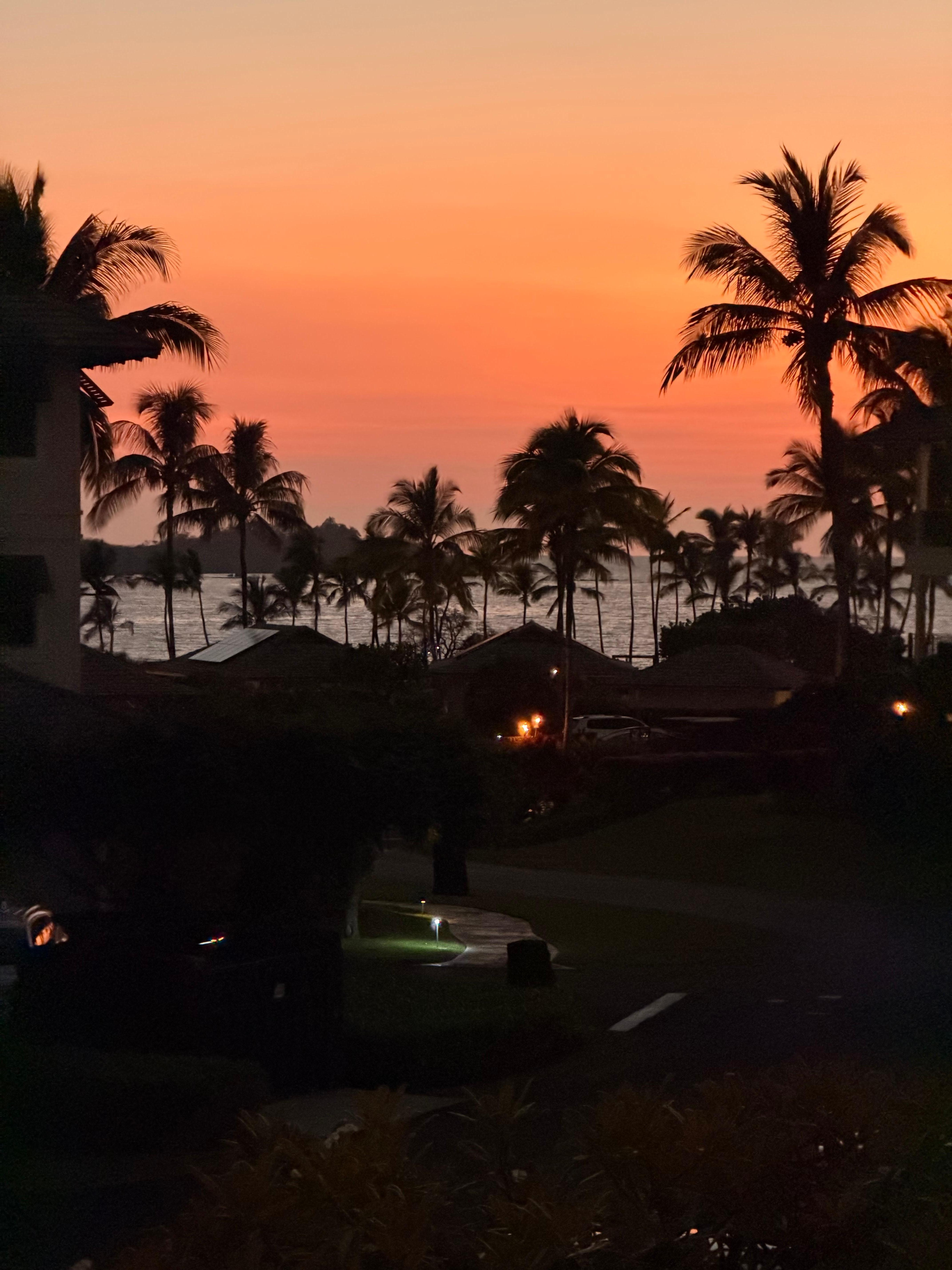 View from balcony at night