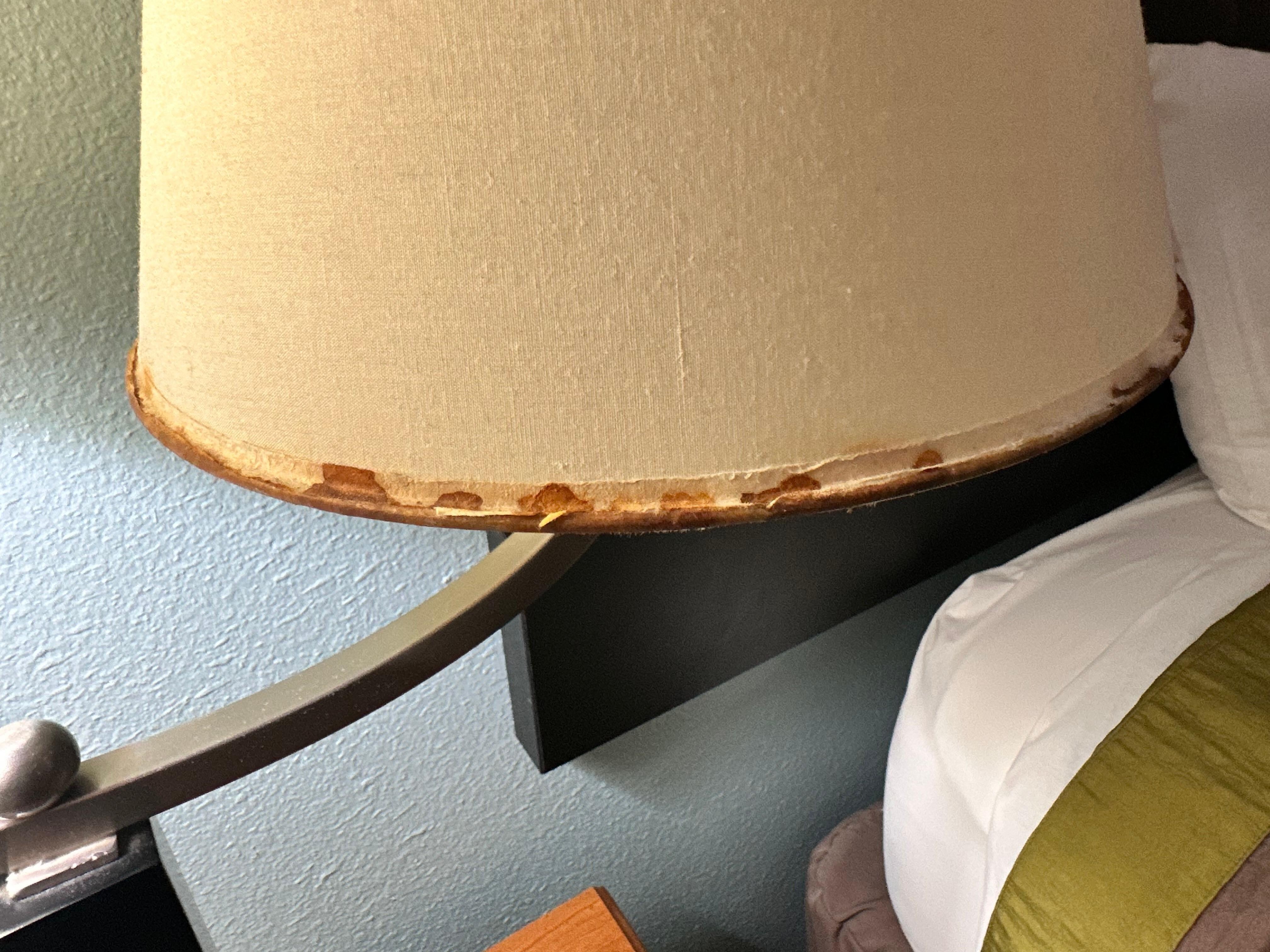 Rust around lamp shade