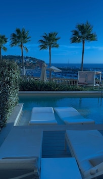 This is the room with the swim out pool