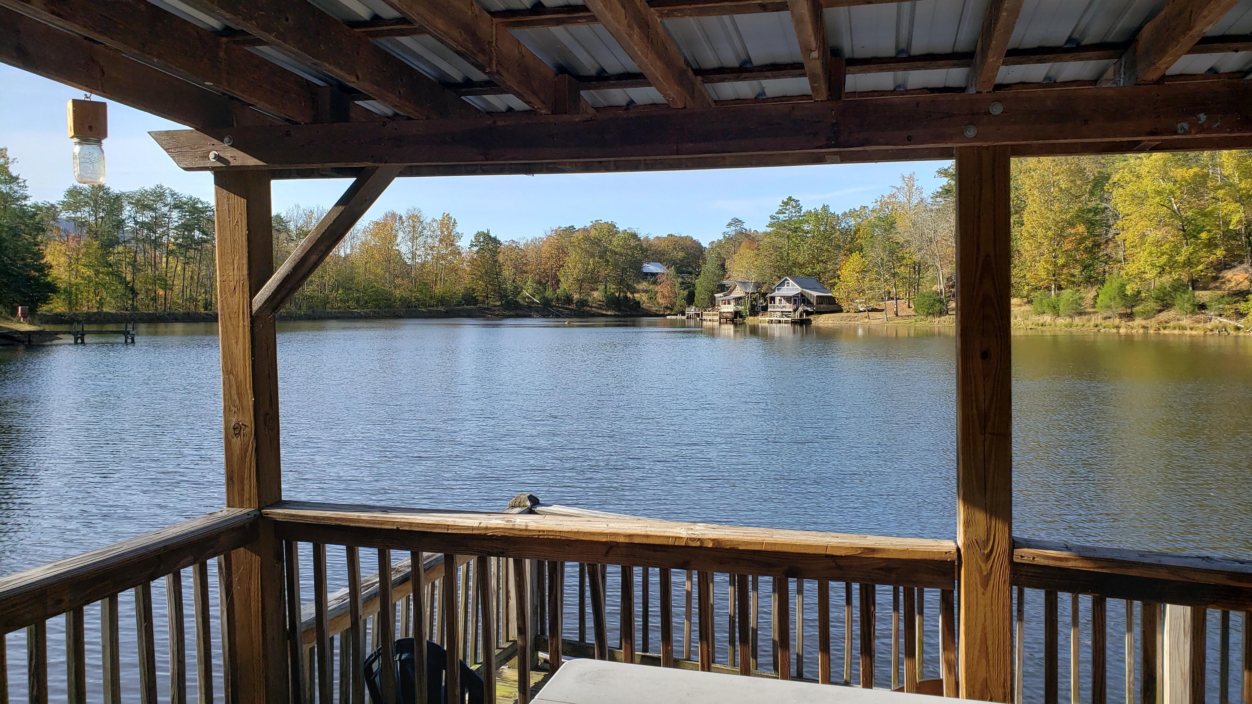 View of lake from back deck