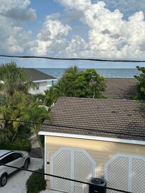 View of the ocean from the balcony.