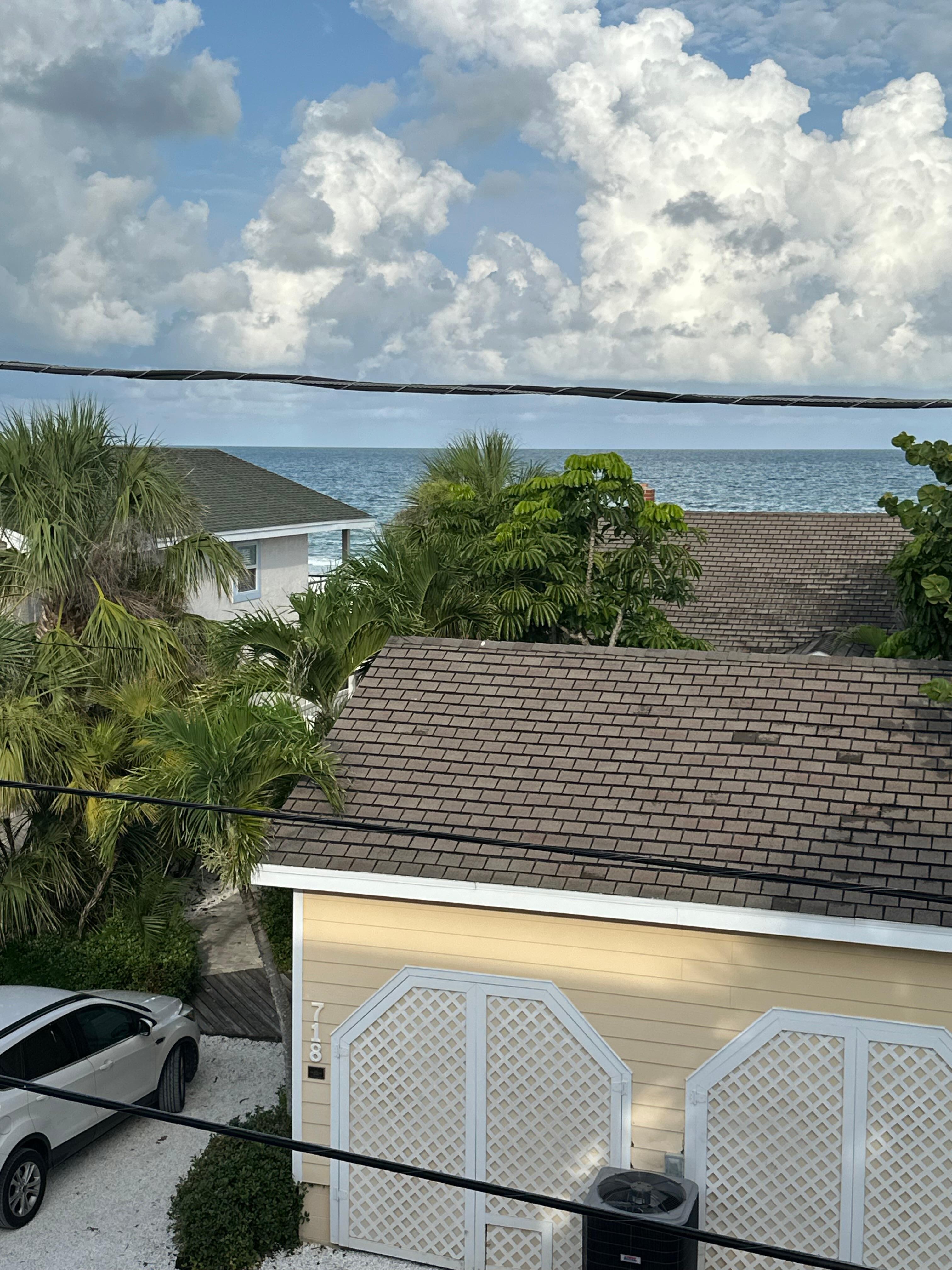 View of the ocean from the balcony.