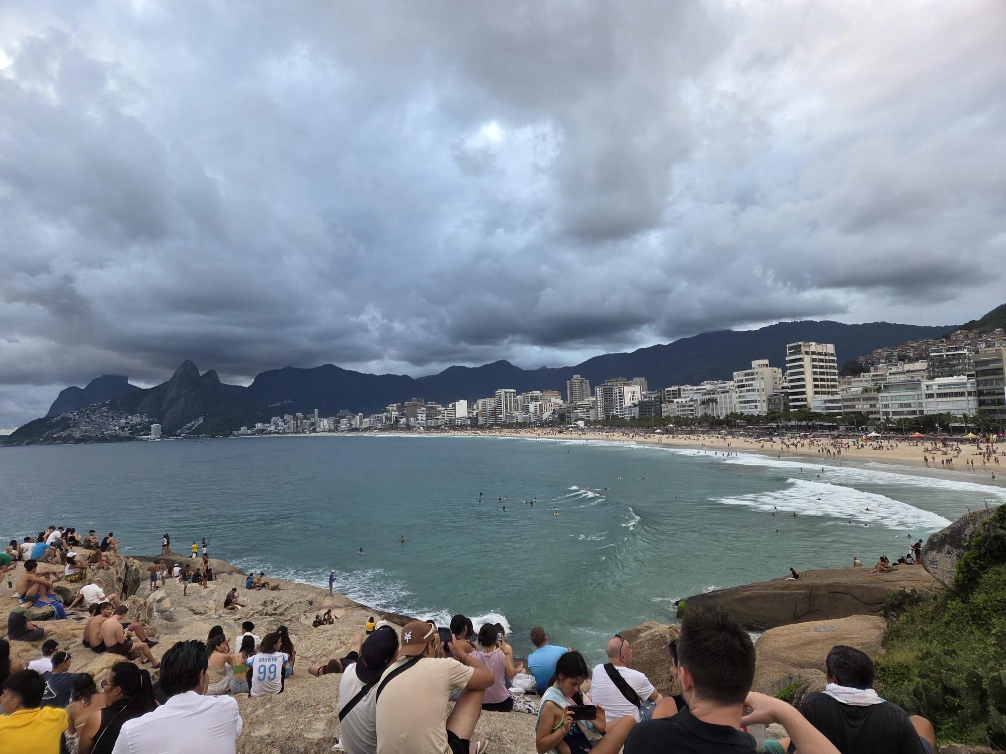 Pedra Arpoador overlooking Ipanema beach