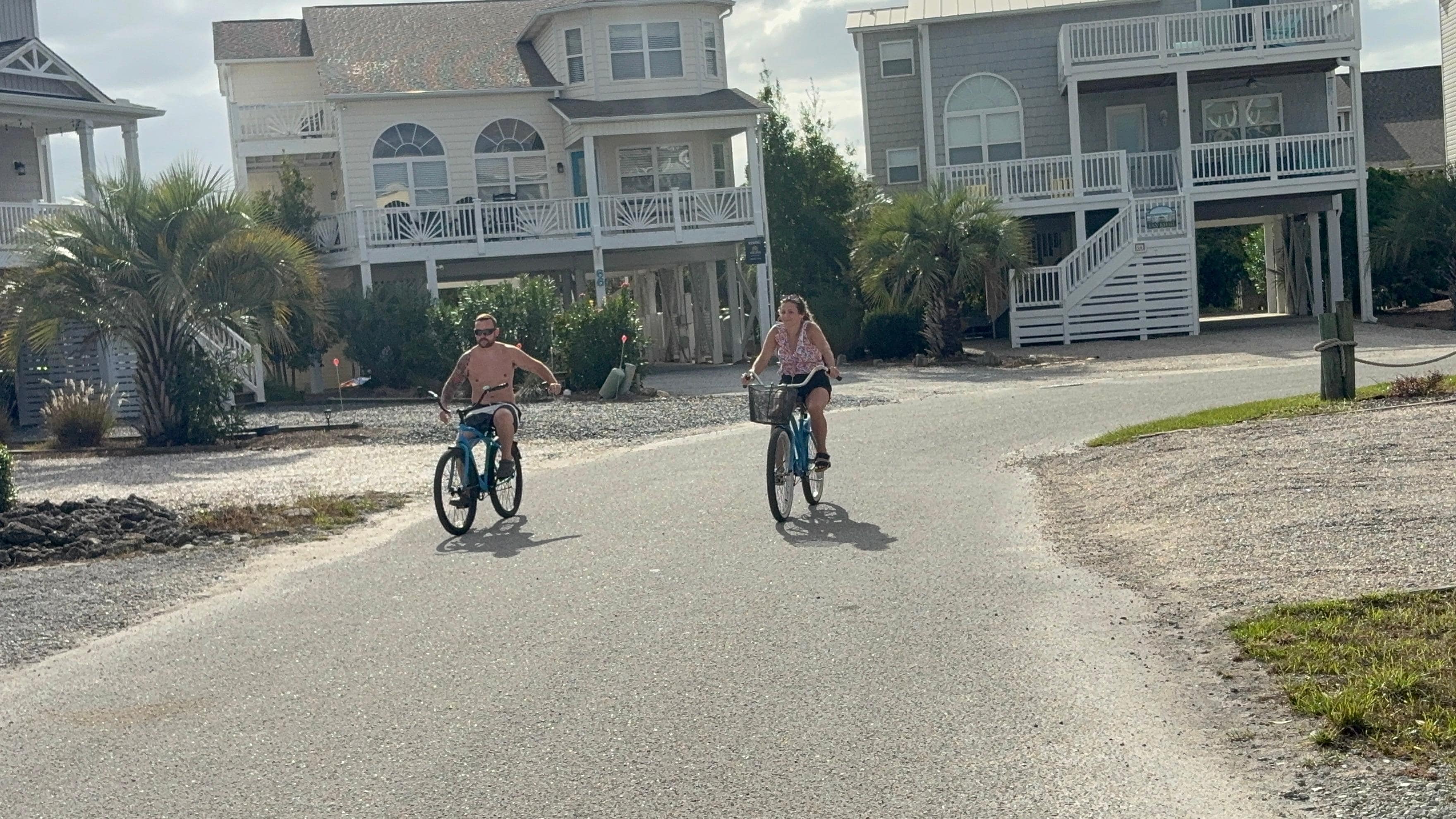 Bikes available for our use in the perfect neighborhood. 