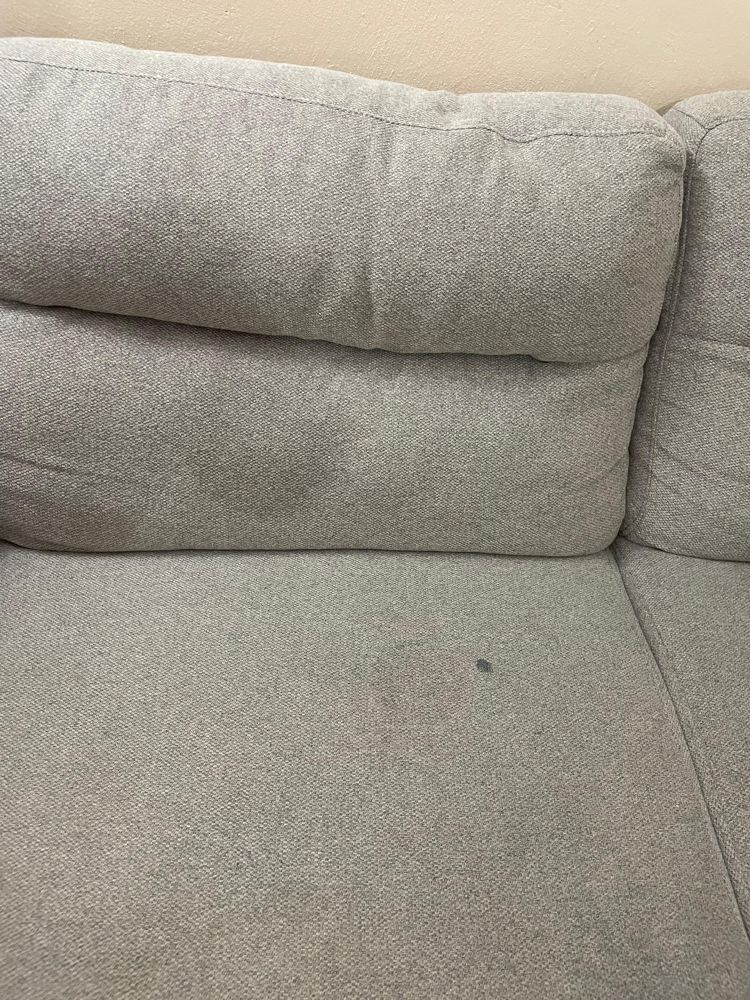 STAINS ON SOFA (THERE WERE OTHERS) THINGS HAPPEN, I GET IT!