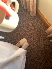 Comfy robe and slippers