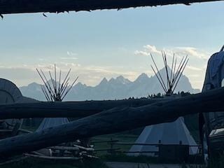 View from upper level wagon/tipi area. (recommended)