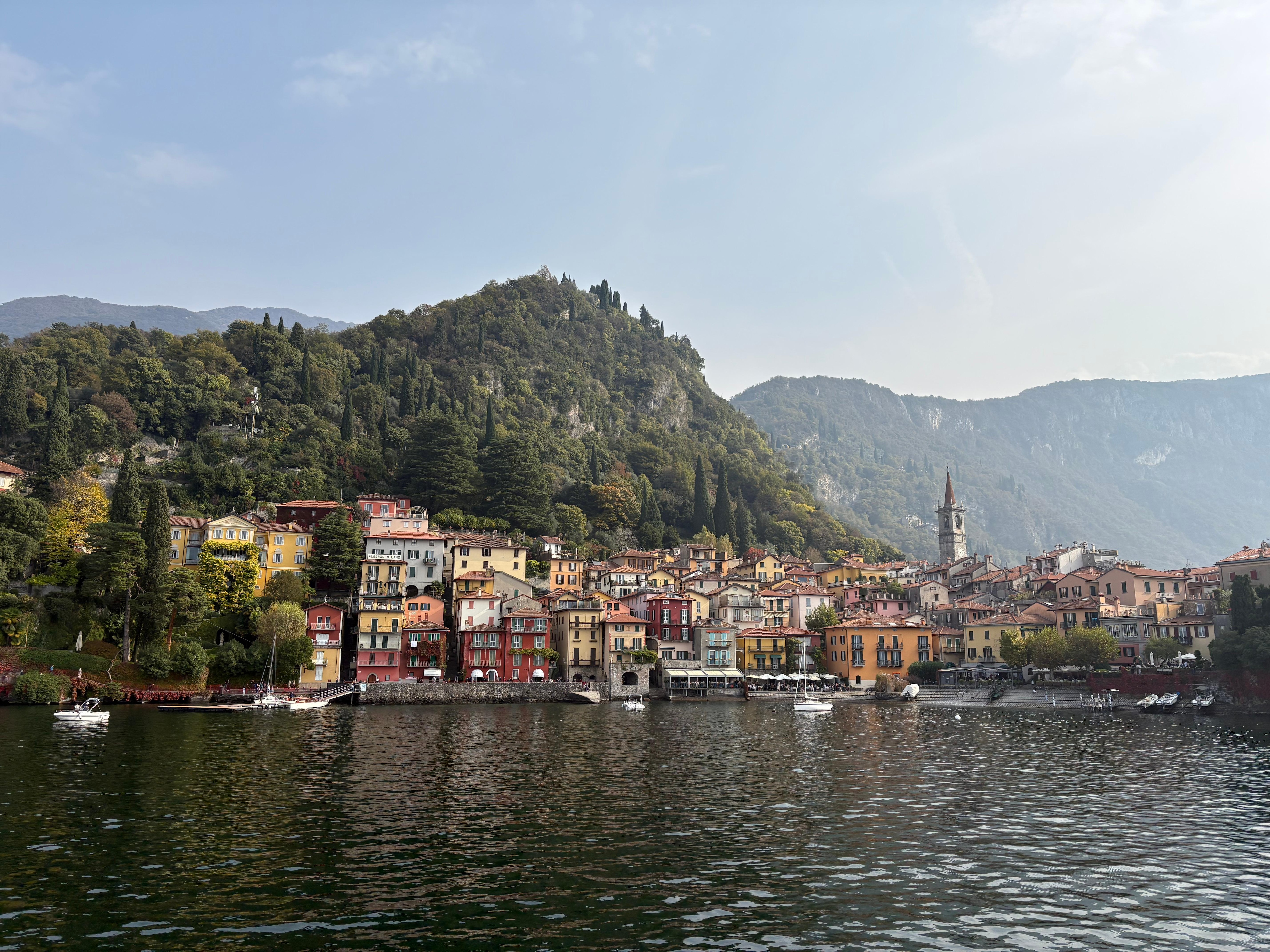 View of the Varenna from ferry. Location of apartment in center of picture. 