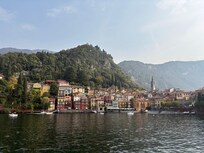 View of the Varenna from ferry. Location of apartment in center of picture.