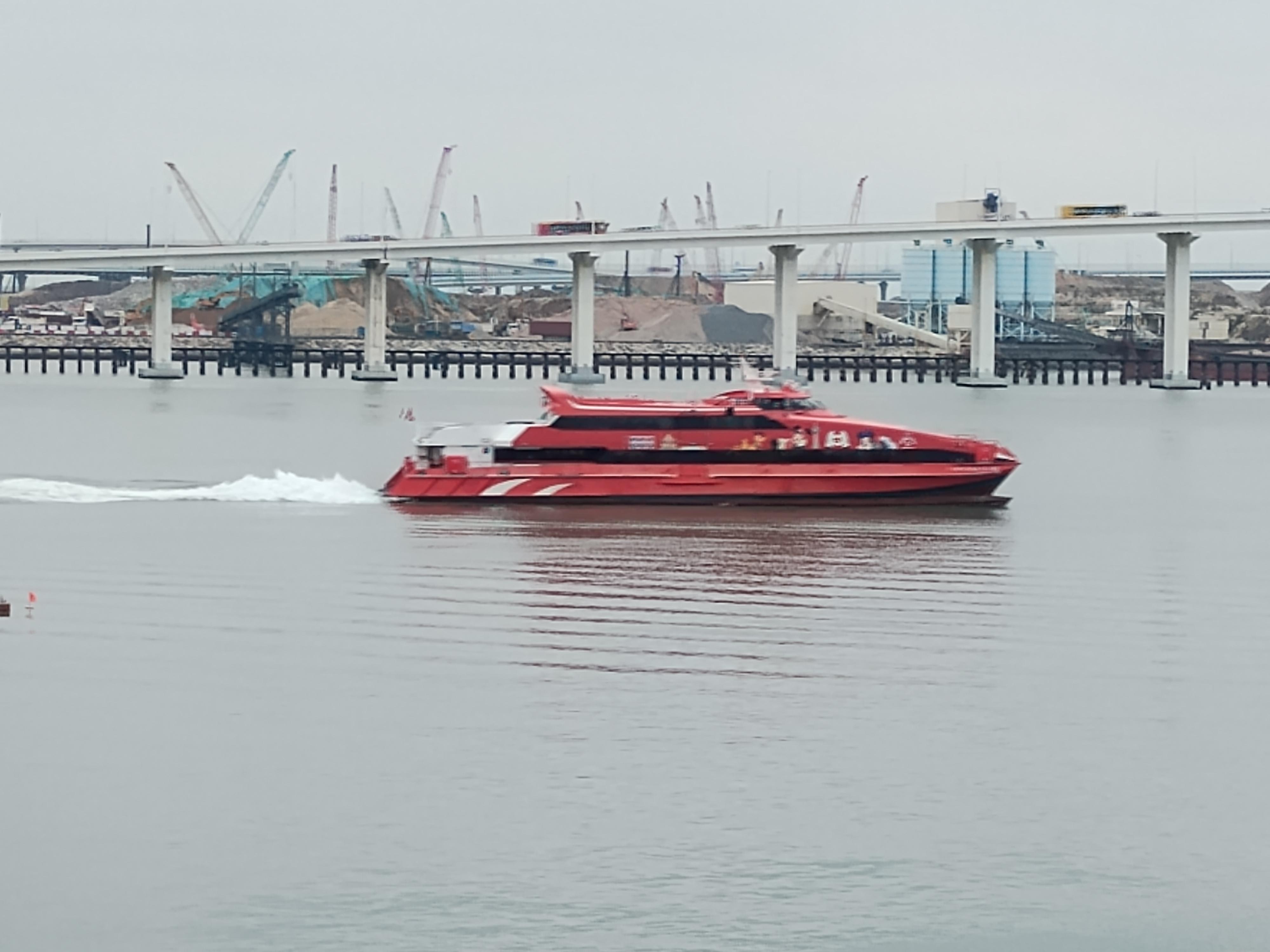 View of the bridge from the balcony 