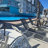 Pool lounge area