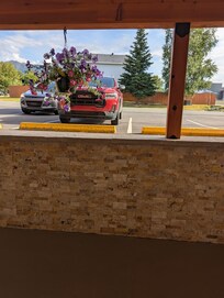 View from the assigned room for a "Mountain View" reservation.