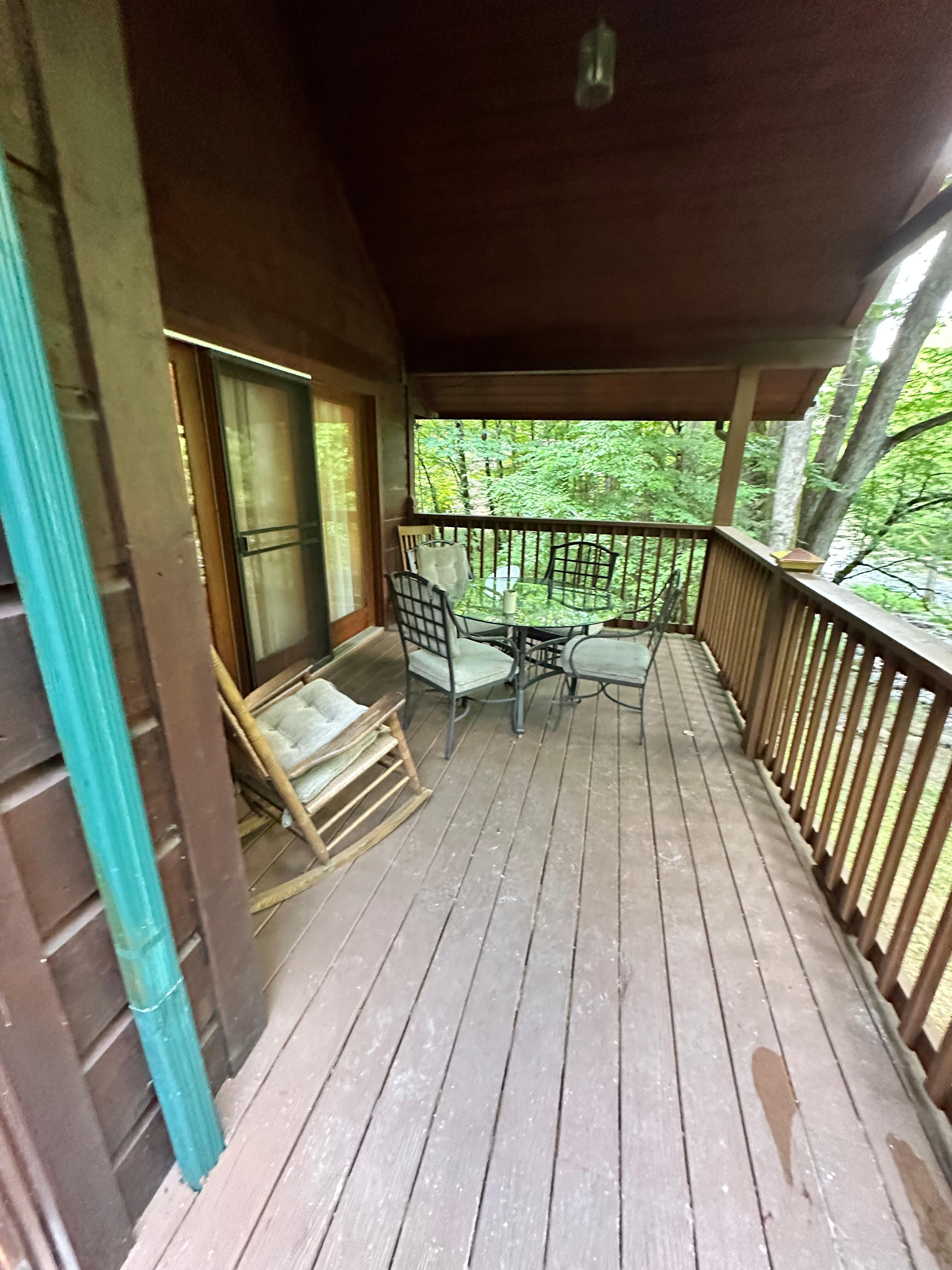 Porch from bedroom on left side of house.
