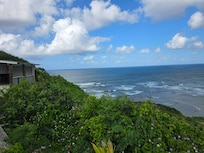 The view up the coast