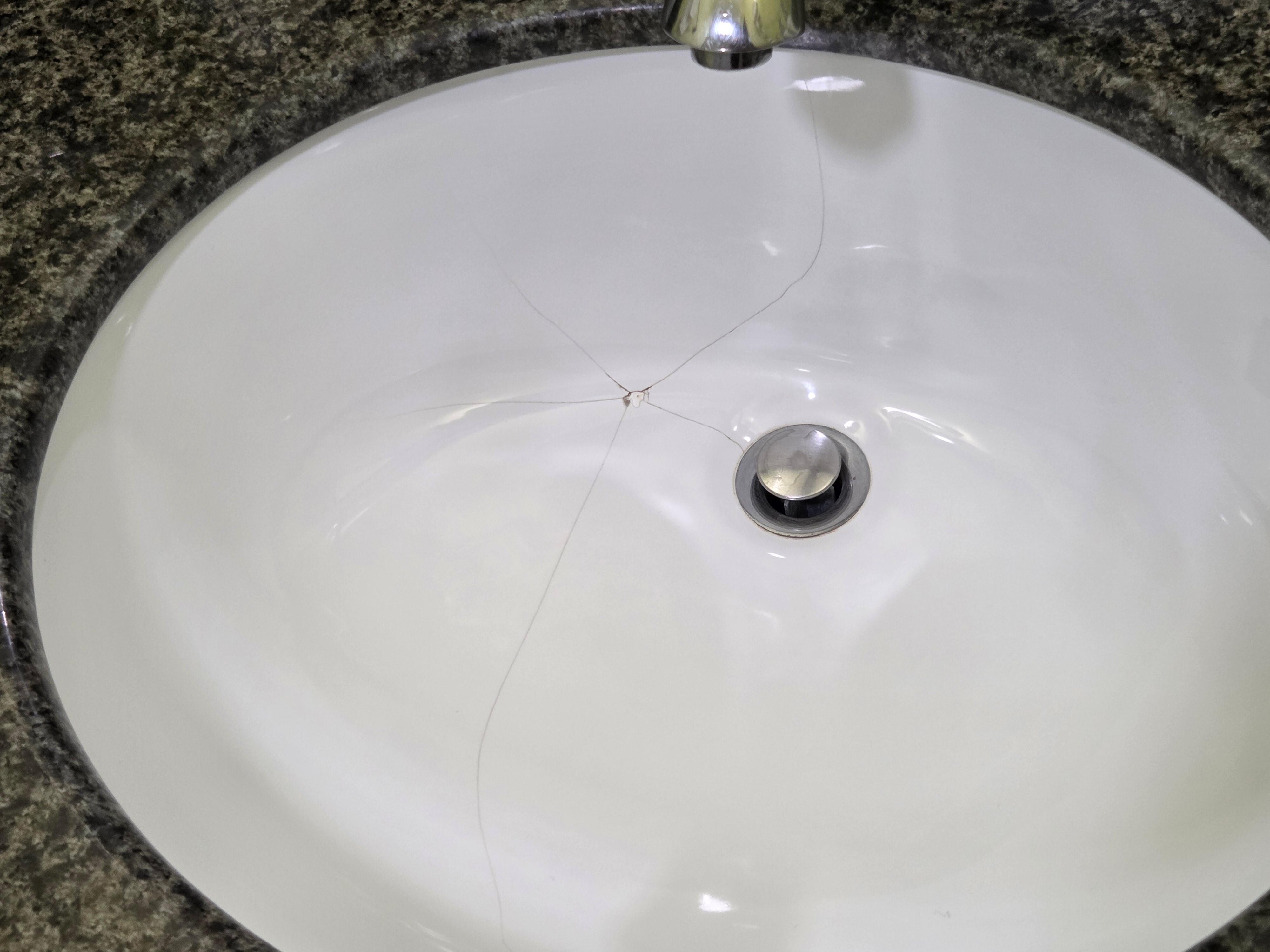 Cracked sink and no bathroom fan so the place steamed up fast while using the shower.