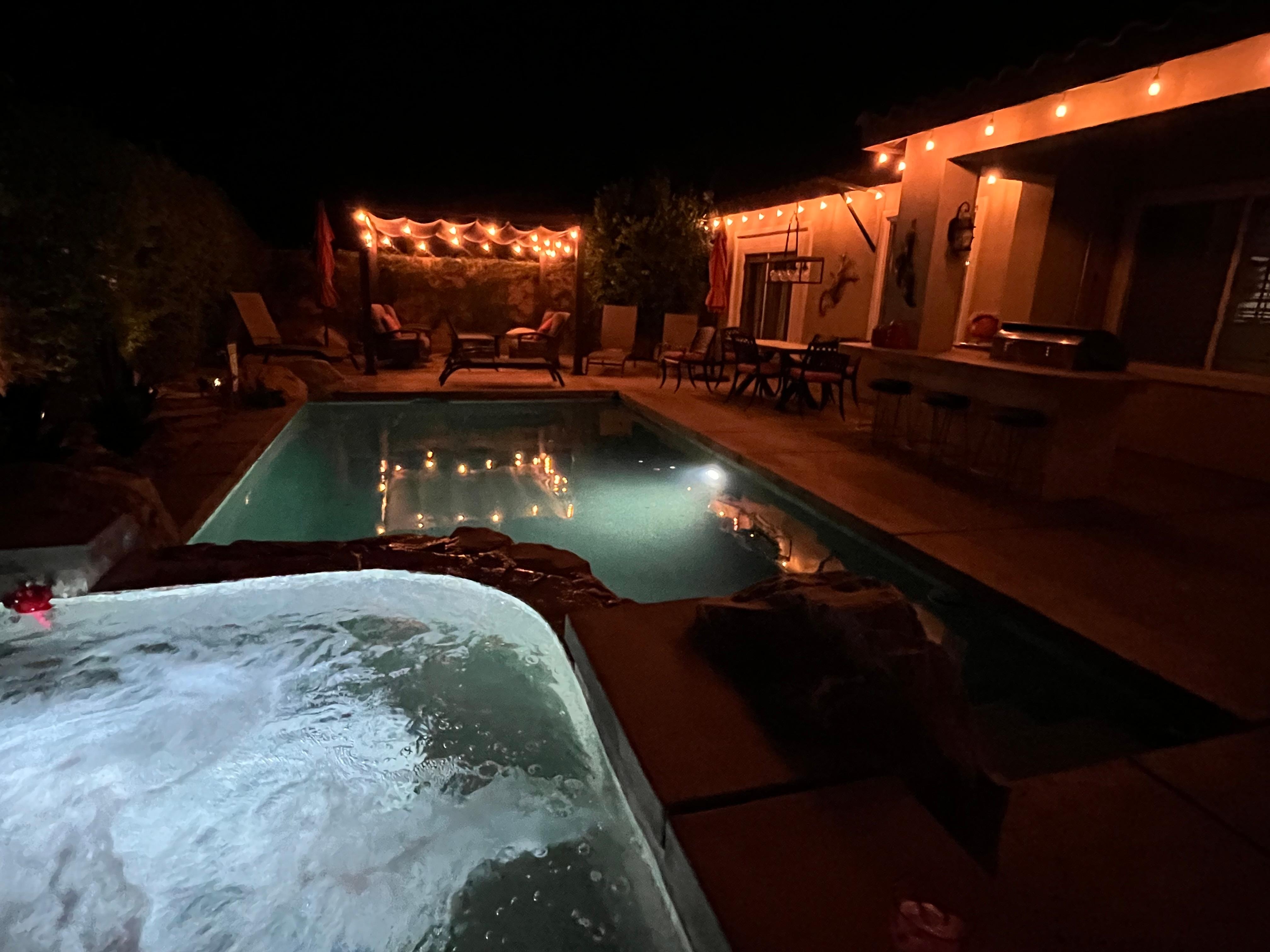 Pool at night