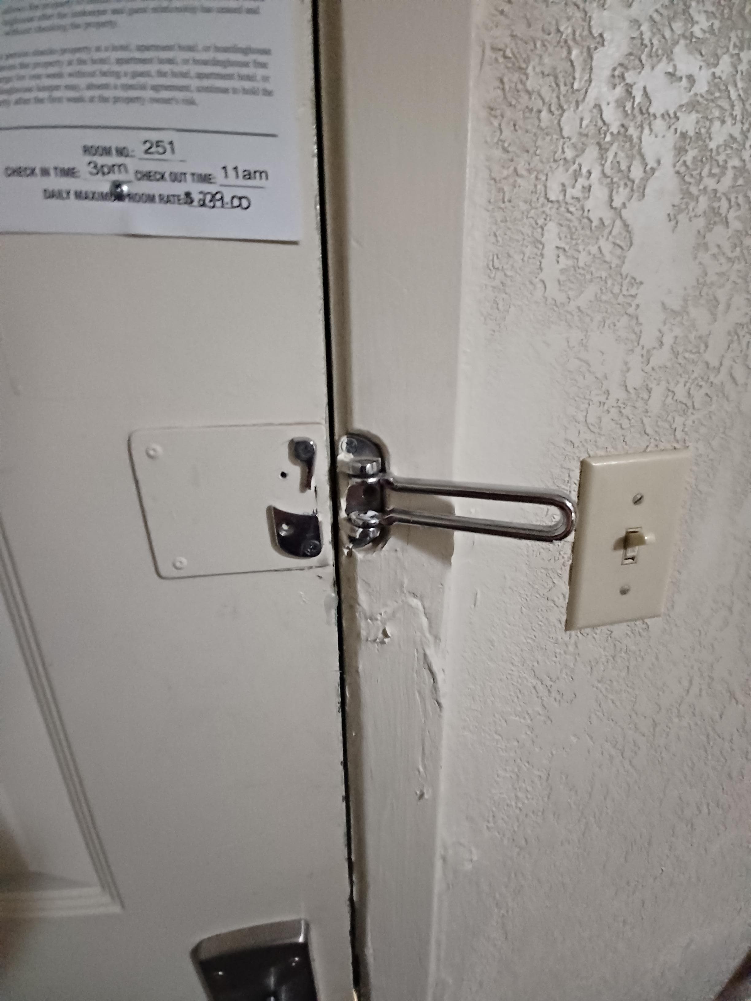 Broken inside door lock