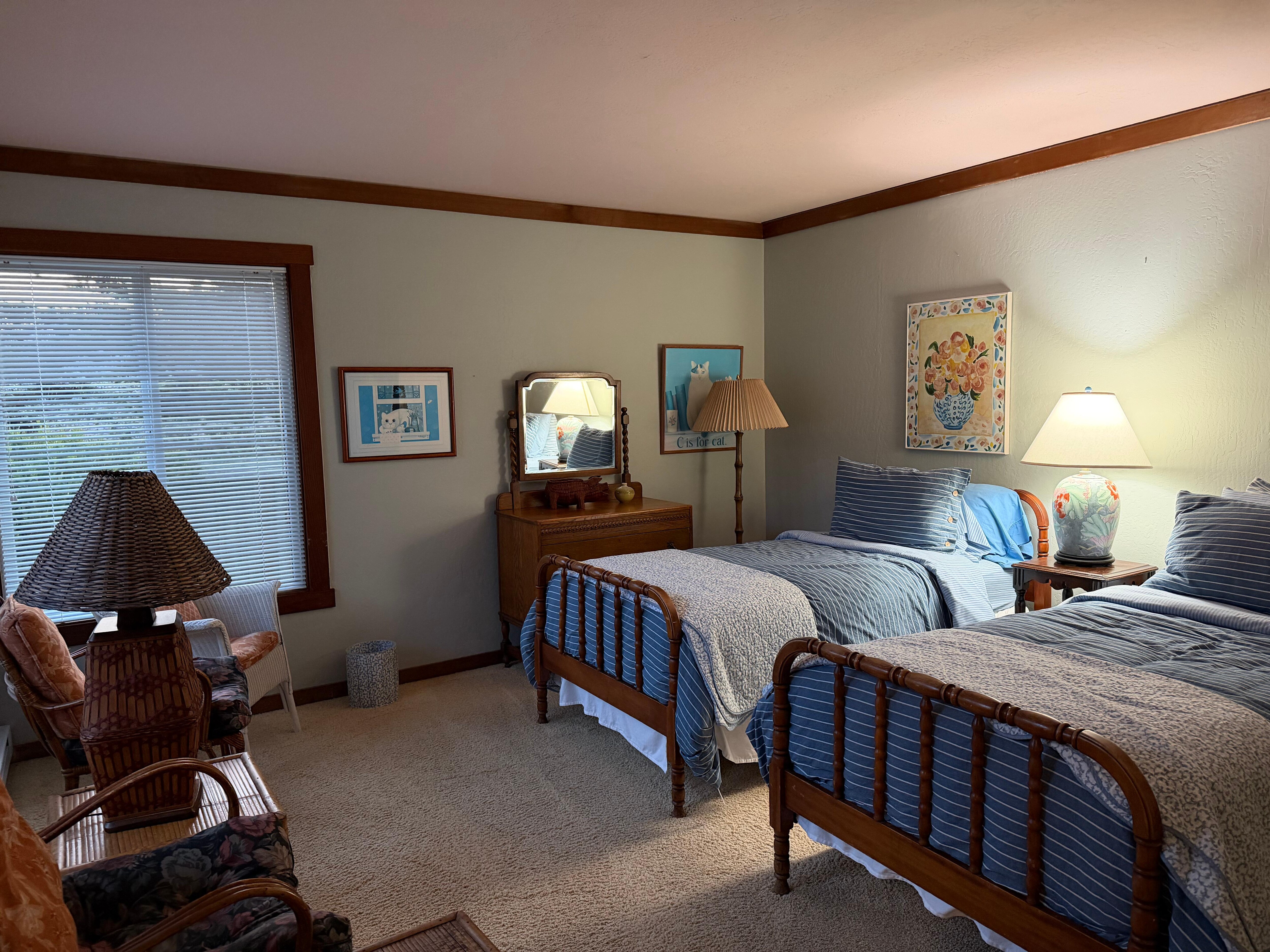 The lower-level bedroom