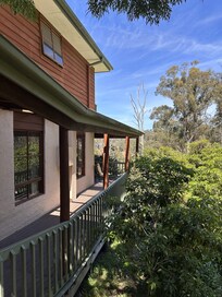 View of the side of house from the back verandah.