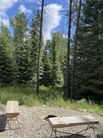 Front porch view of the meadow