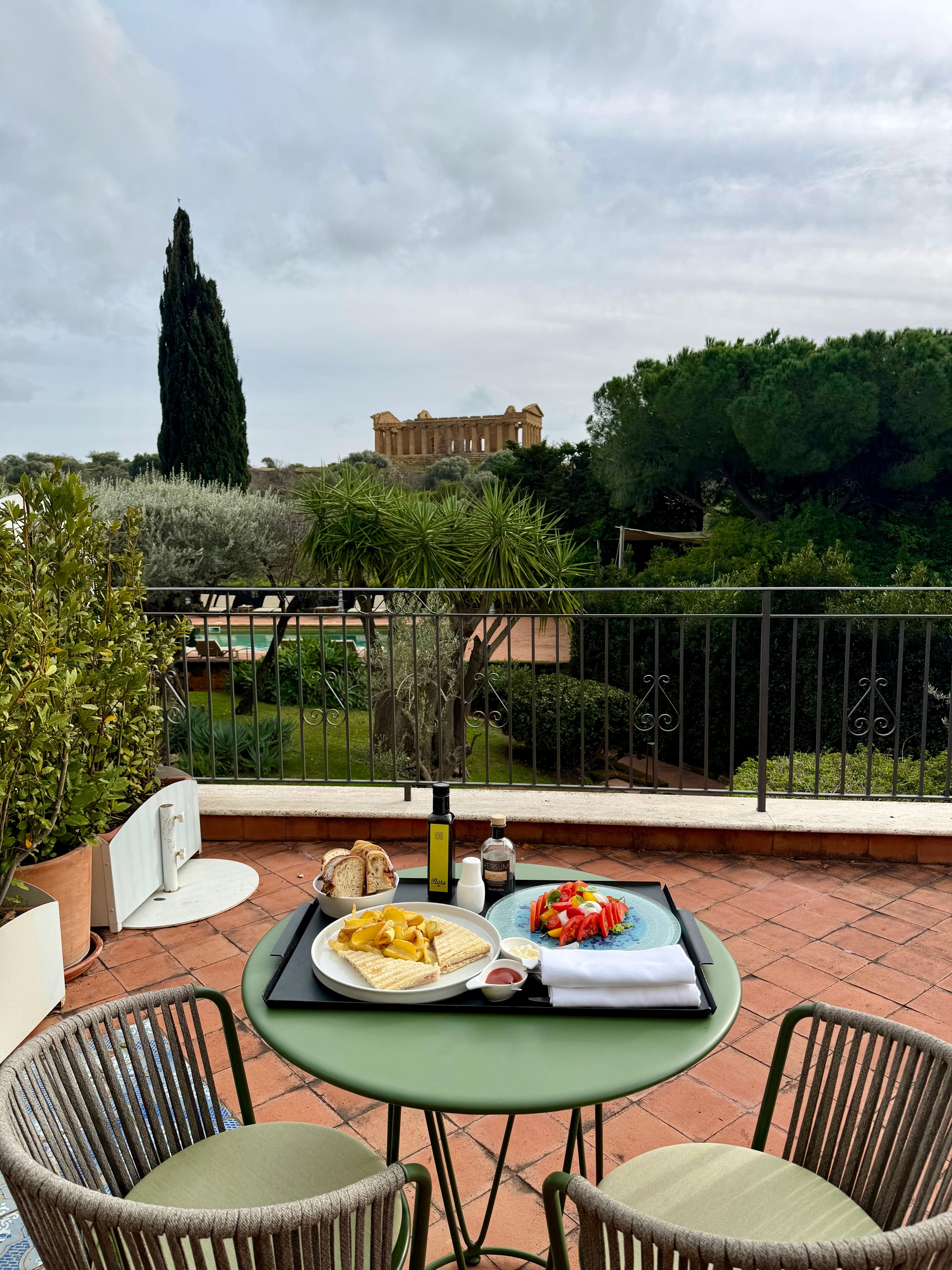 Afternoon on the private terrace.