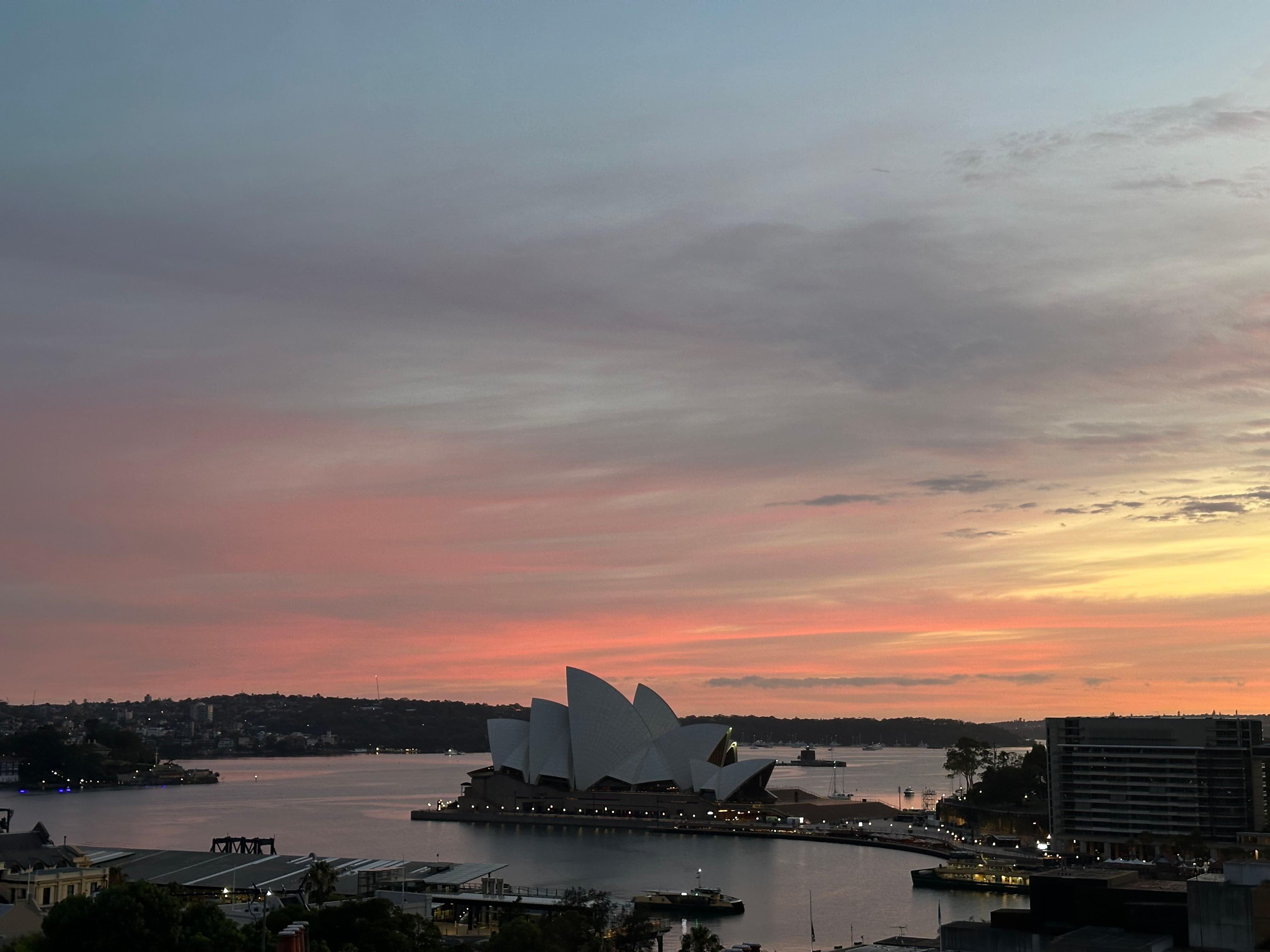 Morning view from rooftop bar