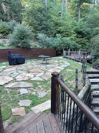Patio and hot tub