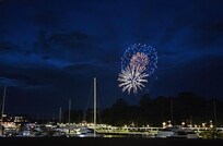 Fireworks from balcony