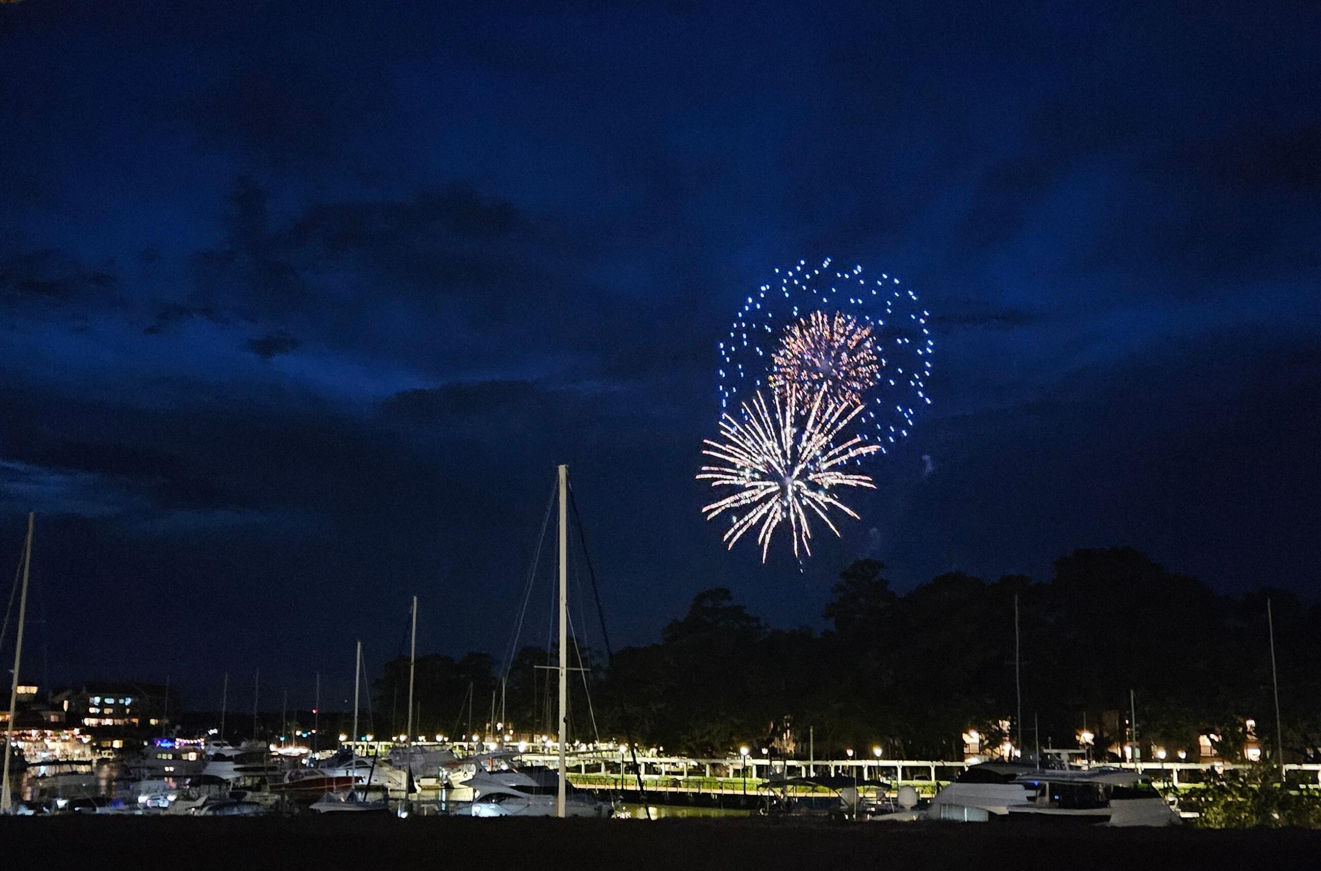 Fireworks from balcony